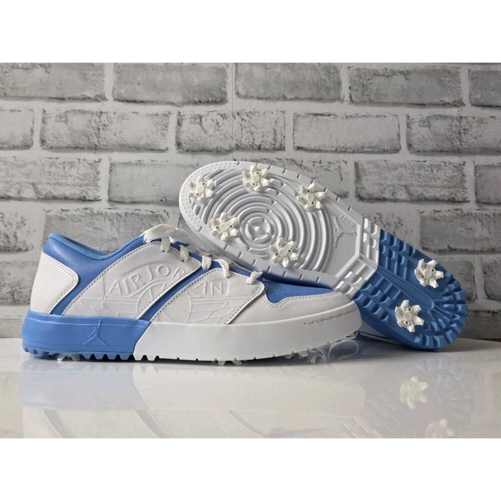 Jordan Men's White and Blue Athletic Sneakers